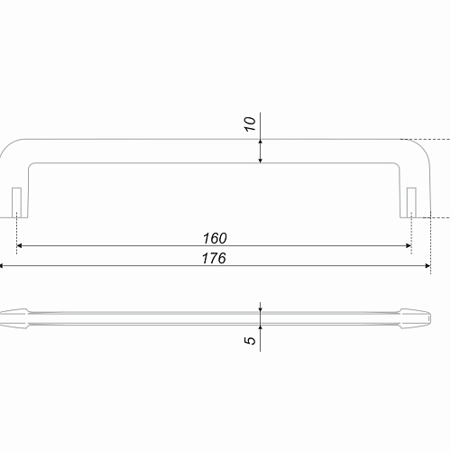 Мебельная ручка DIRECT RS331MBSN.4/160 (уп. 40шт)