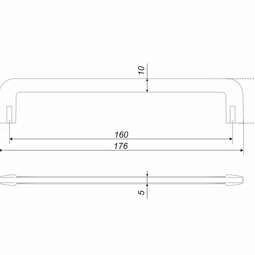 Мебельная ручка DIRECT RS331MBSN.4/160 (уп. 40шт)