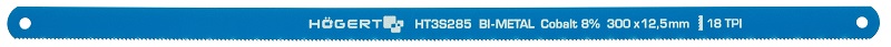 Полотно по металлу 18 TPI, 12,7 мм, HSS, Bi-металл 300 мм, 2 шт.