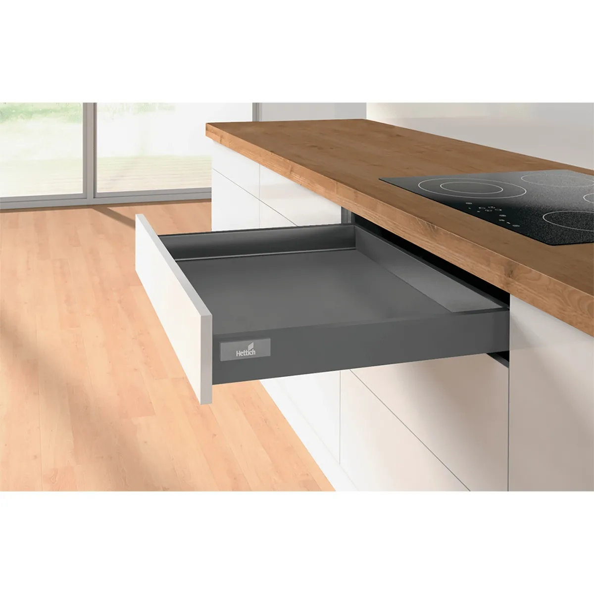 Комплект ящика InnoTech Atira полного выдвижения с Silent System, H54, NL470, антрацит