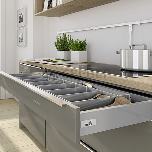 Hettich: 9228890 - Комплект ящика InnoTech Atira с демпфером Silent System, 470х 70 мм полного выдвижения