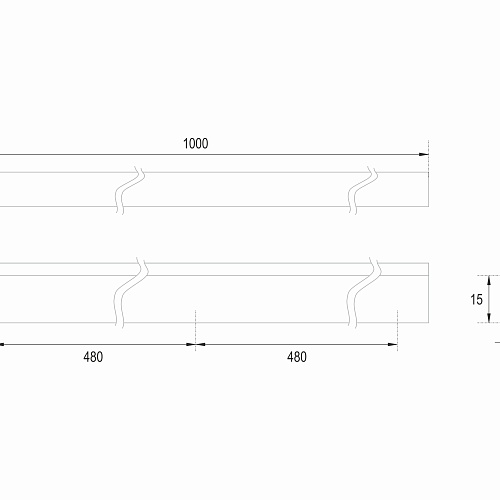 Мебельная ручка PORT RS066BL.4/960 (уп. 5шт)