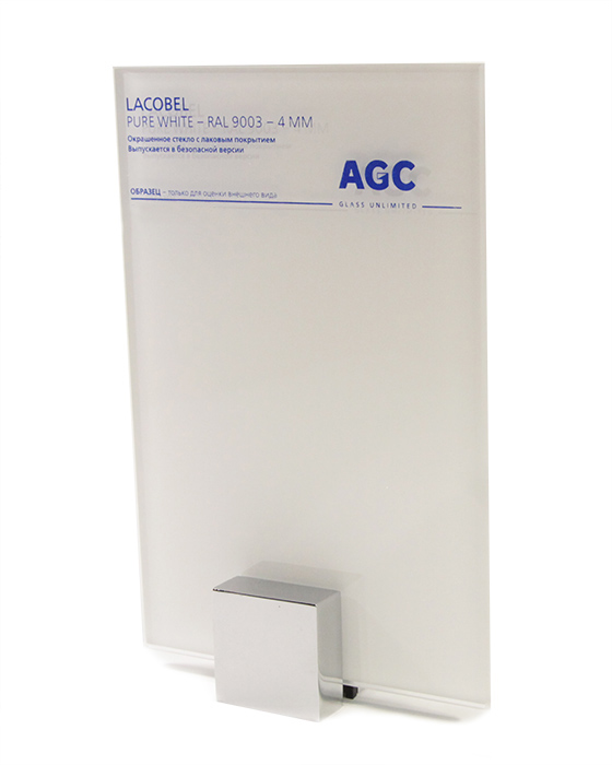 Стекло AIG Lumilac (AGC LACOBEL) Crystal White RAL9003 2550x1605x4мм (белое ультра)