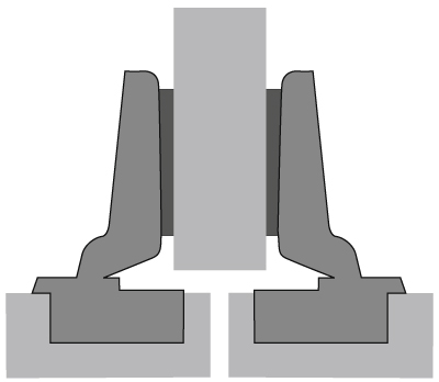 Петля для смежных дверей Intermat 9943 Push to open-T42-К9,5, угол отк