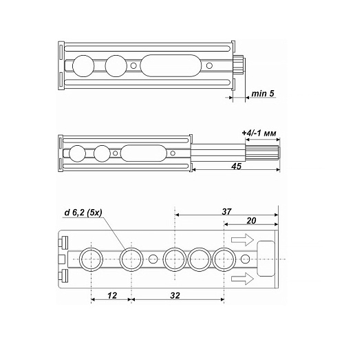 Толкатель Push-to-Open AMF12/SST