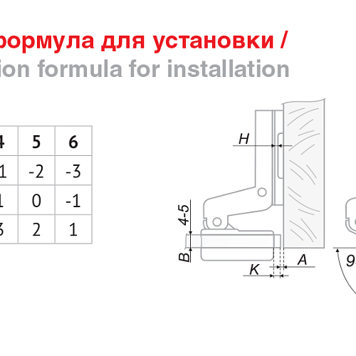 Мебельная петля H502C/1410 вкладная для стеклянных дверей (уп.300 шт)