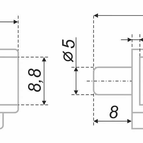 Полкодержатель P401CP.60 с регулировочным фиксатором (уп.1000шт)