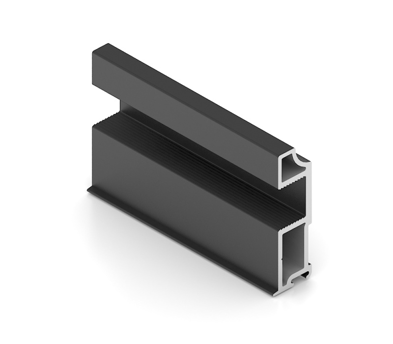 Slim line, Вертикальный профиль, Черный матовый 5,4м