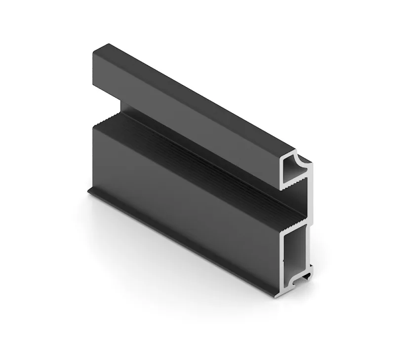 Slim line, Вертикальный профиль, Черный матовый 5,4м