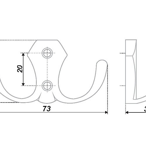 Мебельный крючок K203BL.2