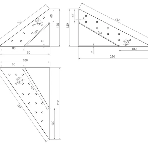 Полкодержатель SKAT P304BL.4 (2 шт. в компл)