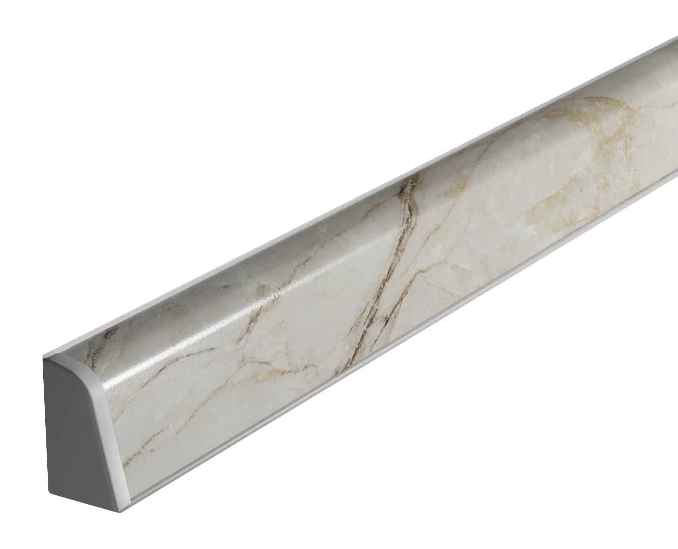 Плинтус TwinC 8127/S Quartzite Michelangelo (ф.Ivory-02) (4,2 м)