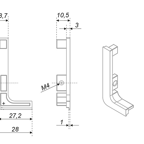 Заглушки GOLA BALANCE RZ051.01SC (L)