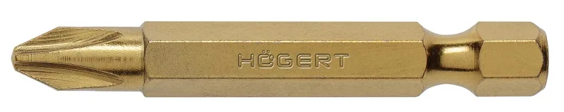 Биты PH2 50 мм, сталь S2, нитрид титана, 2 шт.