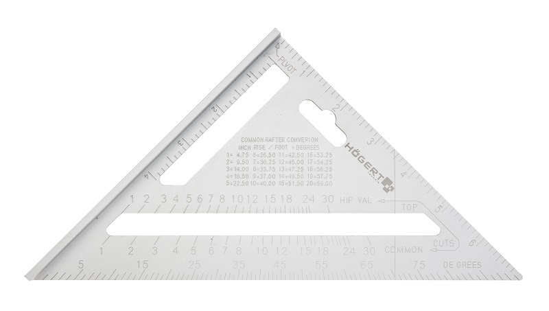 Угольник разметочный алюминиевый 185 мм
