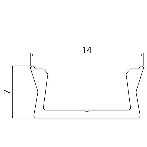Профиль накладной алюминиевый GLAX MINI, 3 м