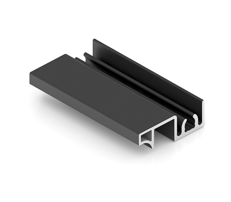 Slim line, Рамка узкая, Черный матовый 5,4м