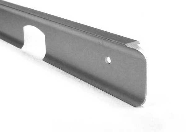 Slotex: 094ч - Планка торцевая европодгиб Чёрная (лев.) 40з-R6/180-Л-ч