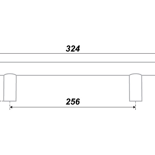Мебельная ручка RR002BL.5/256 Матовый черный (уп. 10шт)