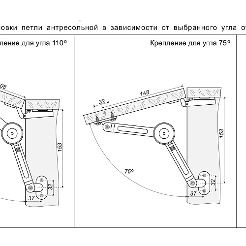 Антресольная петля MK02 (уп.10шт)