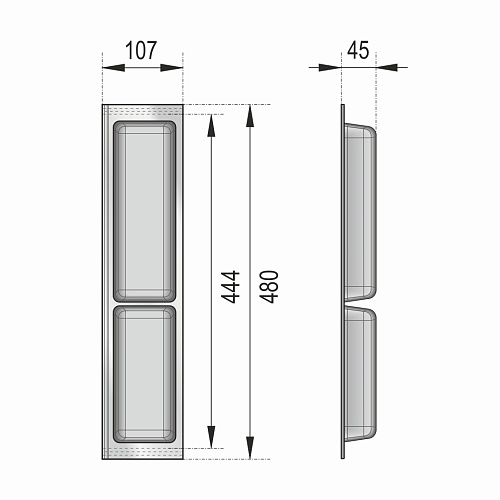 Дополнительный блок для столовых приборов BLOKI PC11/W/107x480
