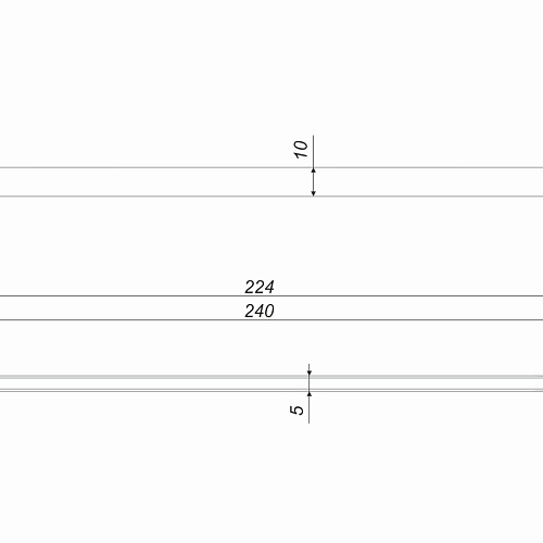 Мебельная ручка DIRECT RS331MBSN.4/224 (уп. 25шт)