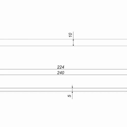 Мебельная ручка DIRECT RS331MBSN.4/224 (уп. 25шт)