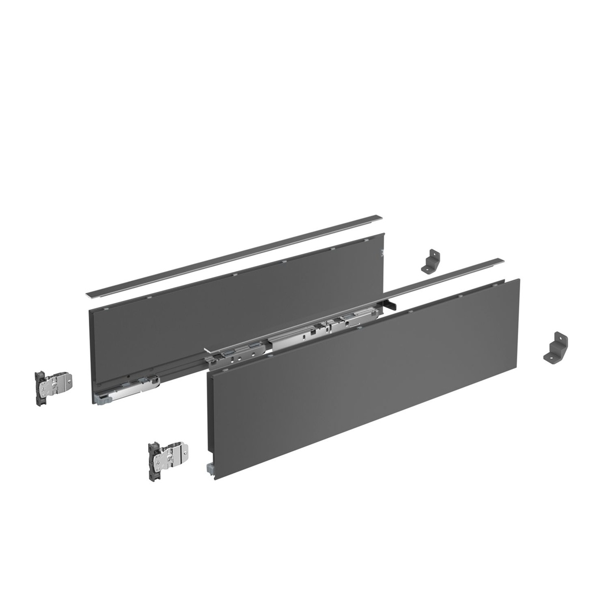 Комплект ящика AVANTECH YOU,H139, NL500, АНТРАЦИТ С 4 ПЕТЛЯМИ SENSYS 8645