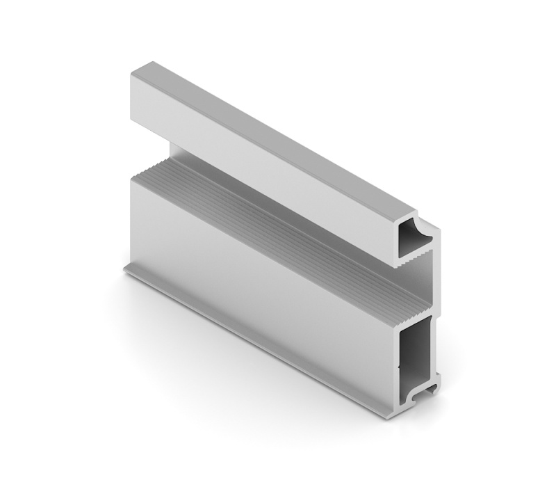 Slim line, Вертикальный профиль, Серебро матовое 5,4м