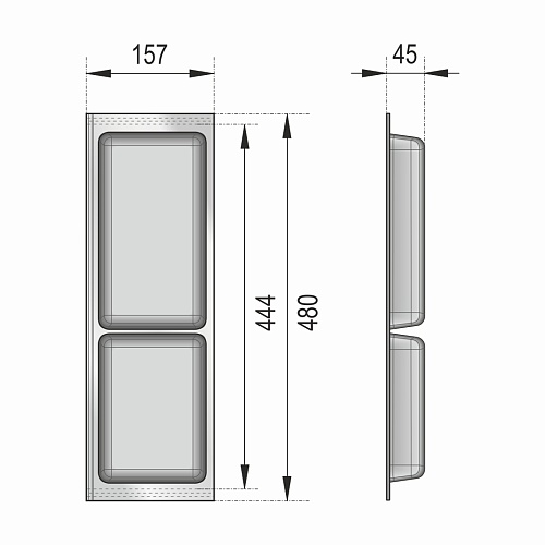 Дополнительный широкий блок BLOKI PC13/W/157x480