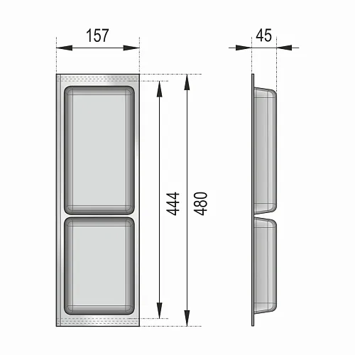 Дополнительный широкий блок BLOKI PC13/W/157x480