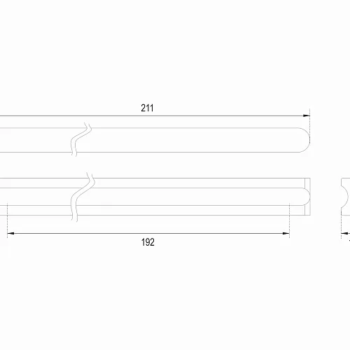 Мебельная ручка VOLNA RS065SG.4/192 (уп. 25шт)