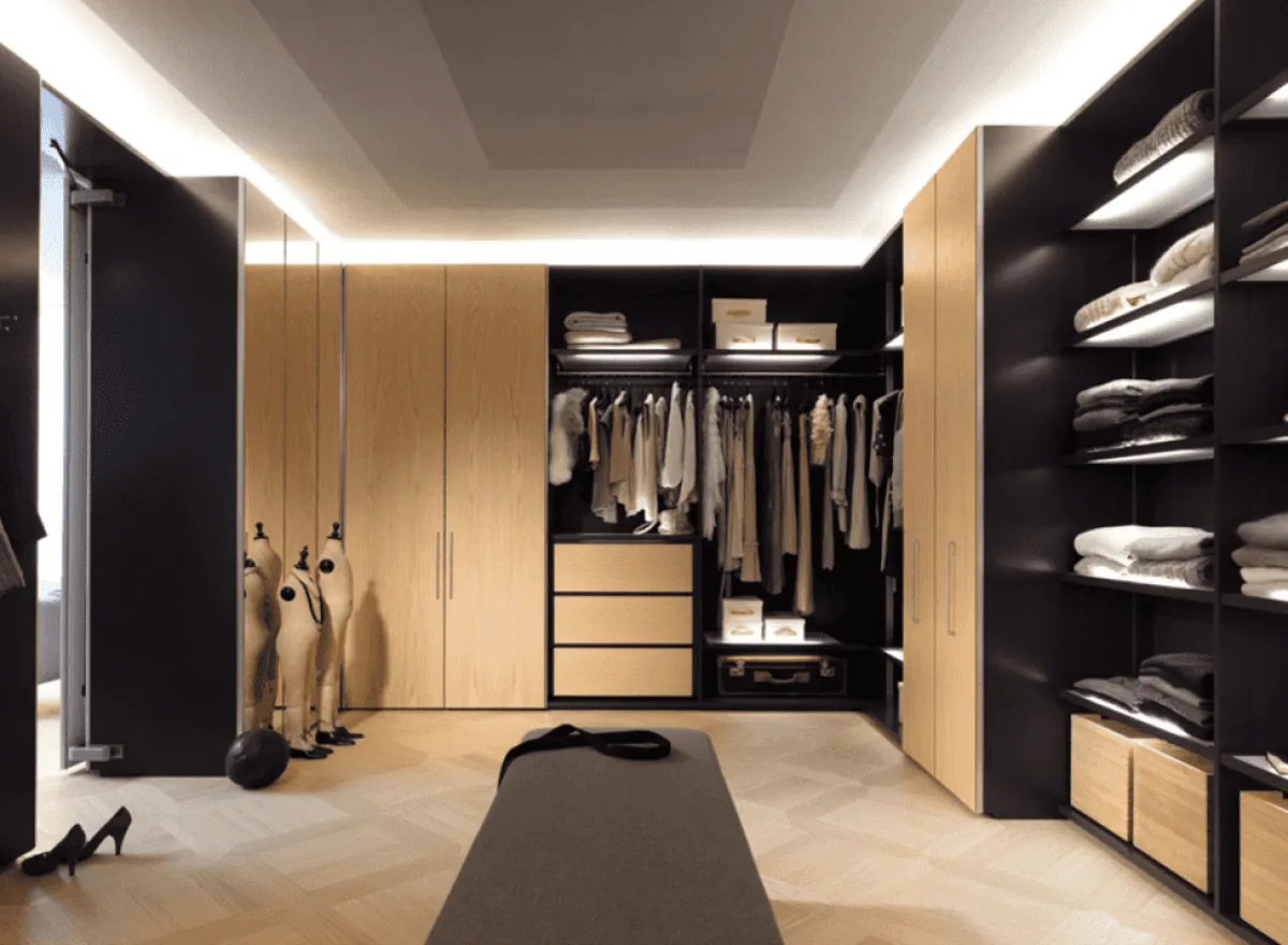 Премиальная гардеробная система «Line-Wood Luxury»