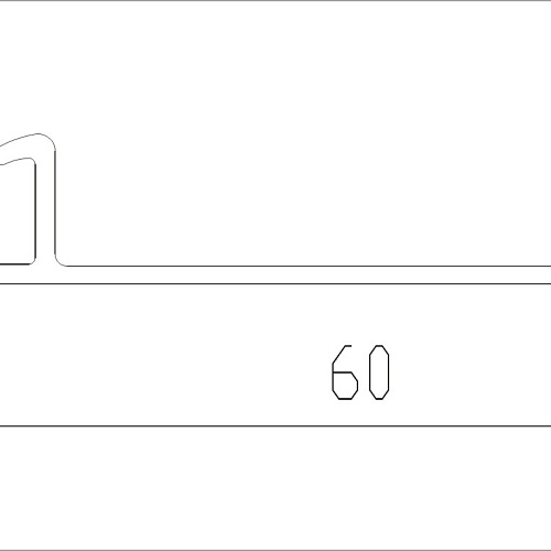 ЭКО Нижняя направляющая Шампань матовая 5,4 м