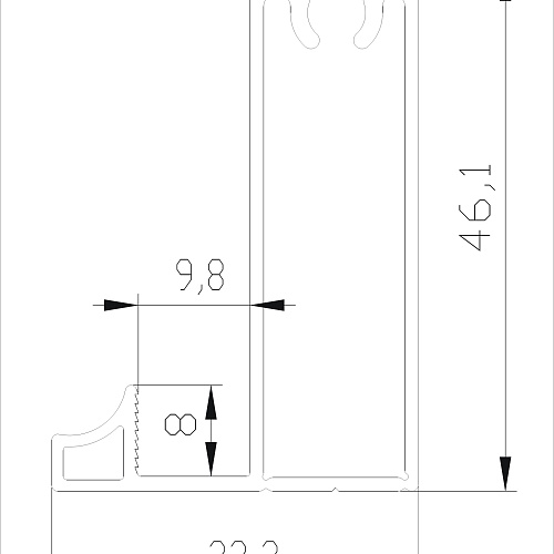 Slim line, Рамка широкая, Черный матовый 5,4м