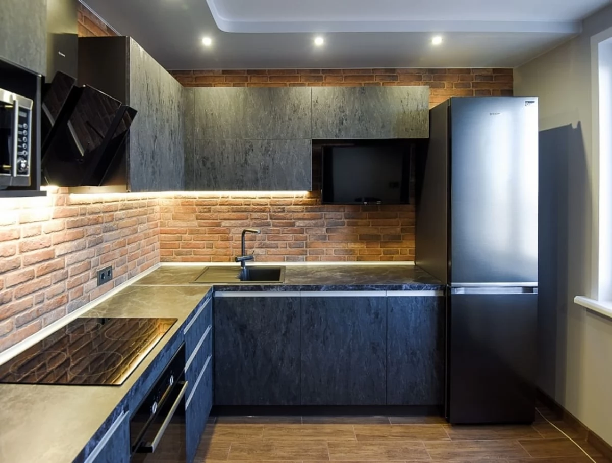 Кухня Loft. Угловая кухня на заказ с фасадами Alvic