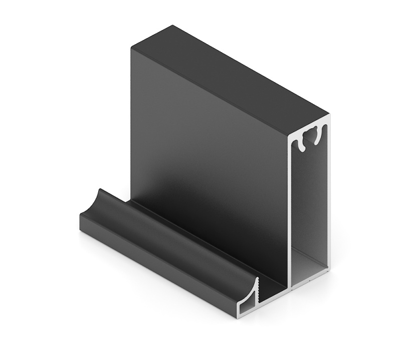 Slim line, Рамка широкая, Черный матовый 5,4м