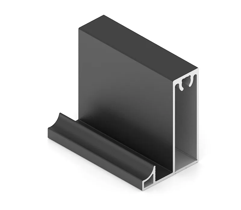Slim line, Рамка широкая, Черный матовый 5,4м