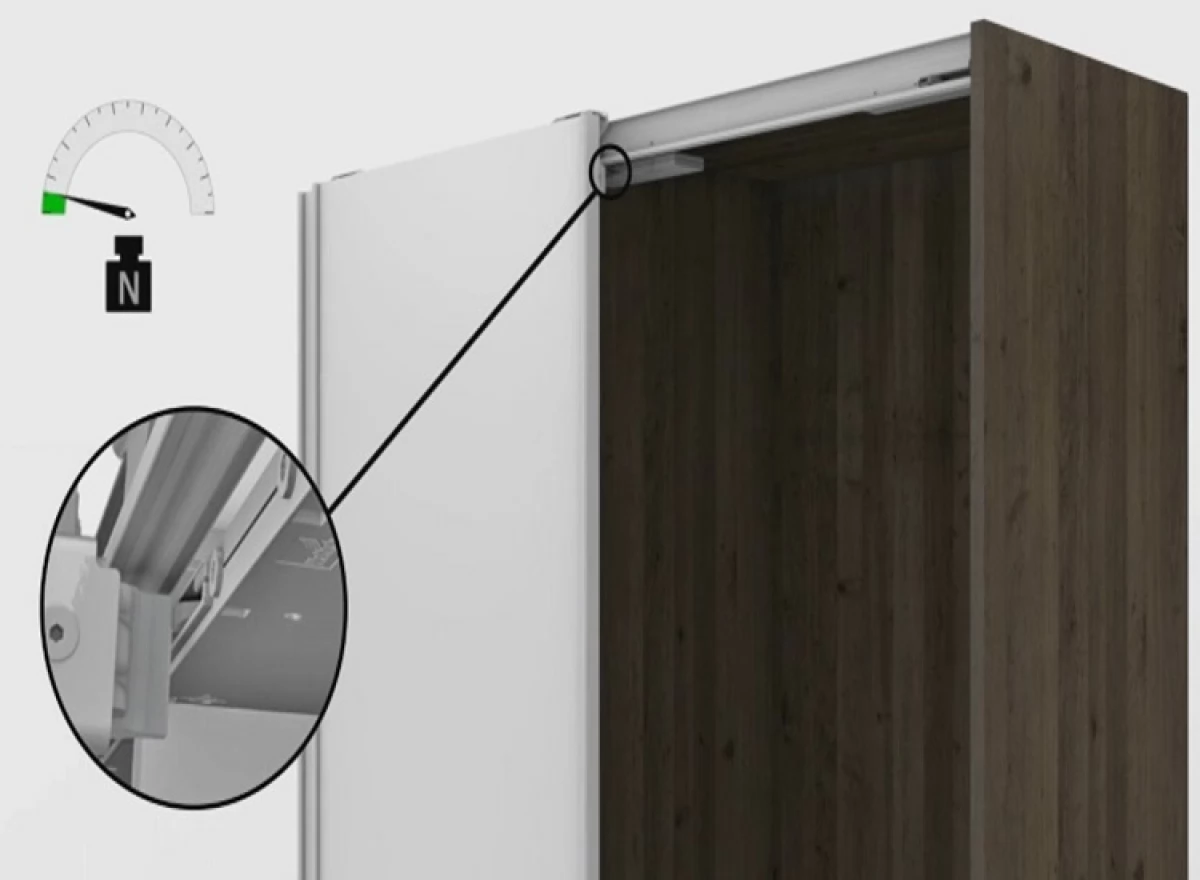 Шкаф купе на Заказ. Система Hettich TopLine XL. Белый