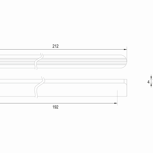 Мебельная ручка SHELL RS064BL.4/192 (уп. 25шт)