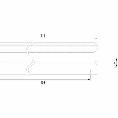 Мебельная ручка SHELL RS064BL.4/192 (уп. 25шт)