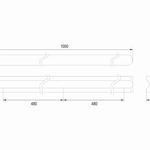 Мебельная ручка VOLNA RS065SG.4/960 (уп. 5шт)