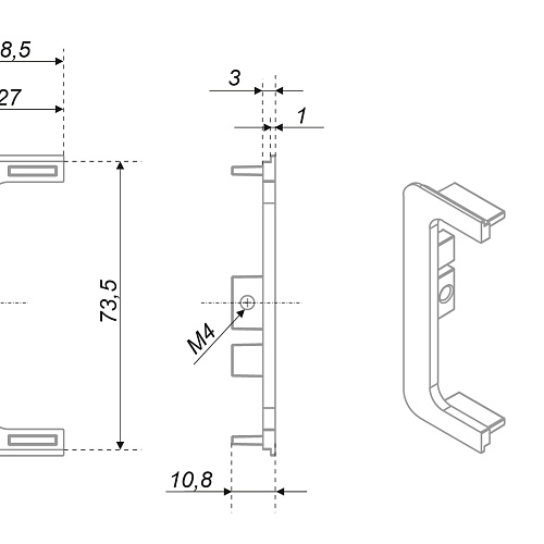 Заглушки GOLA BALANCE RZ050.01SC (С)