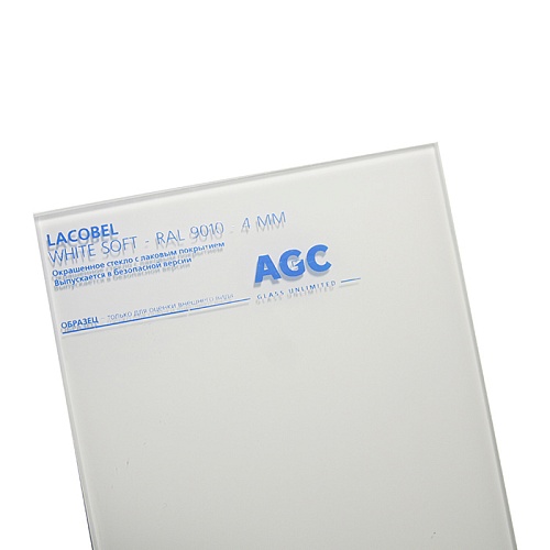 3060878 - AGC cтекло LACOBEL RAL9010 Soft white 2550x1605x4мм