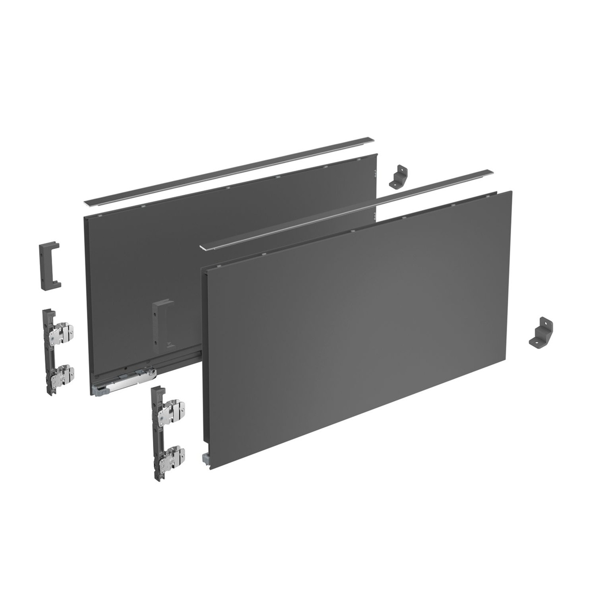 Комплект ящика AVANTECH YOU,H251, NL500, АНТРАЦИТ С 4 ПЕТЛЯМИ SENSYS 8645