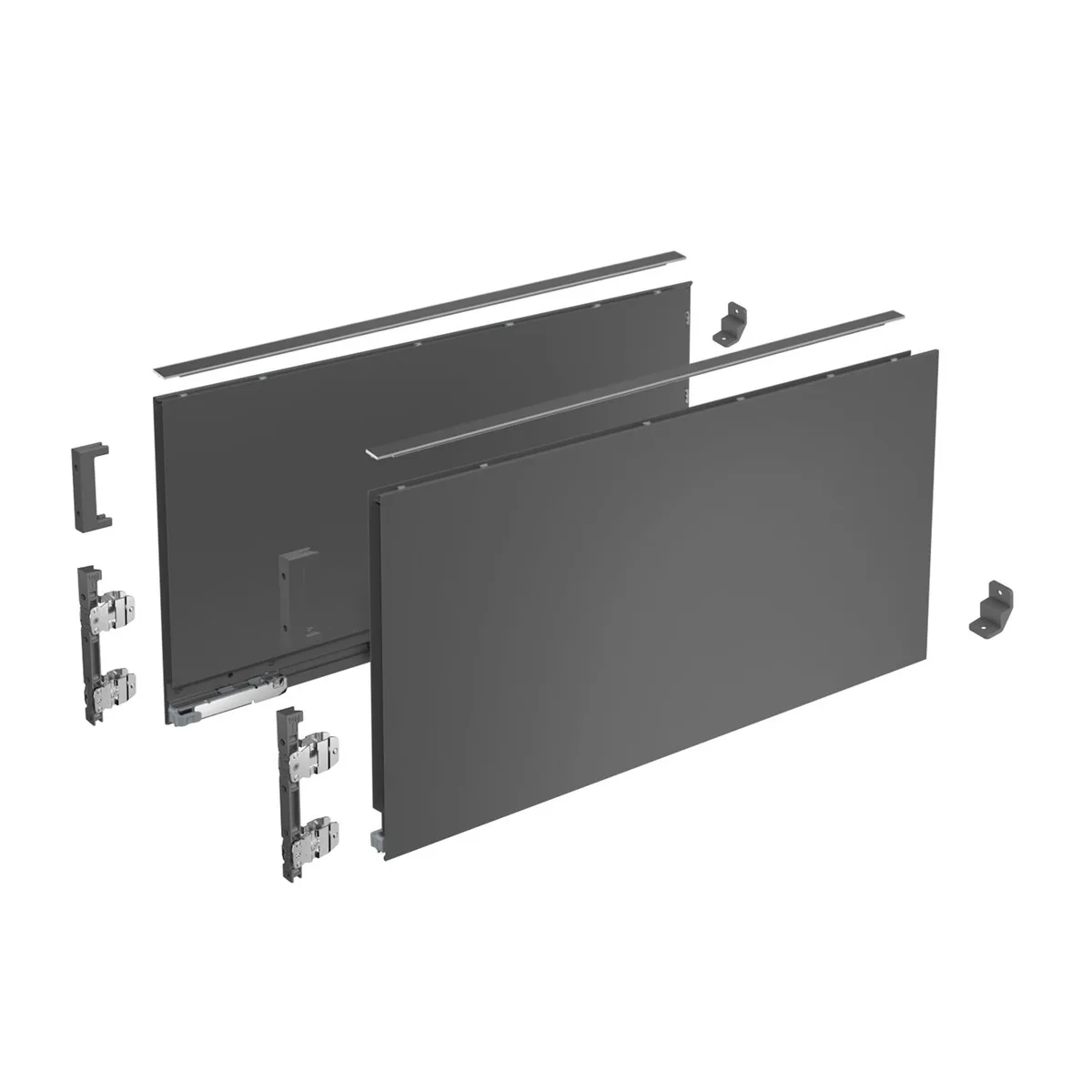 Комплект ящика AVANTECH YOU,H251, NL500, АНТРАЦИТ С 4 ПЕТЛЯМИ SENSYS 8645