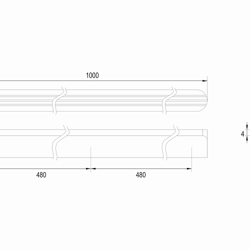 Мебельная ручка SHELL RS064BL.4/960 (уп. 5шт)